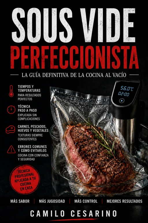 Portada de Sous Vide Perfeccionista, edición ES, de Editorial Cesarino.