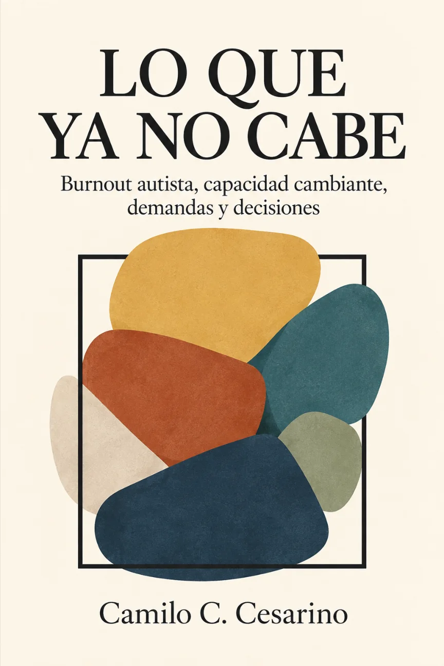 Portada de LO QUE YA NO CABE, de Camilo C. Cesarino.