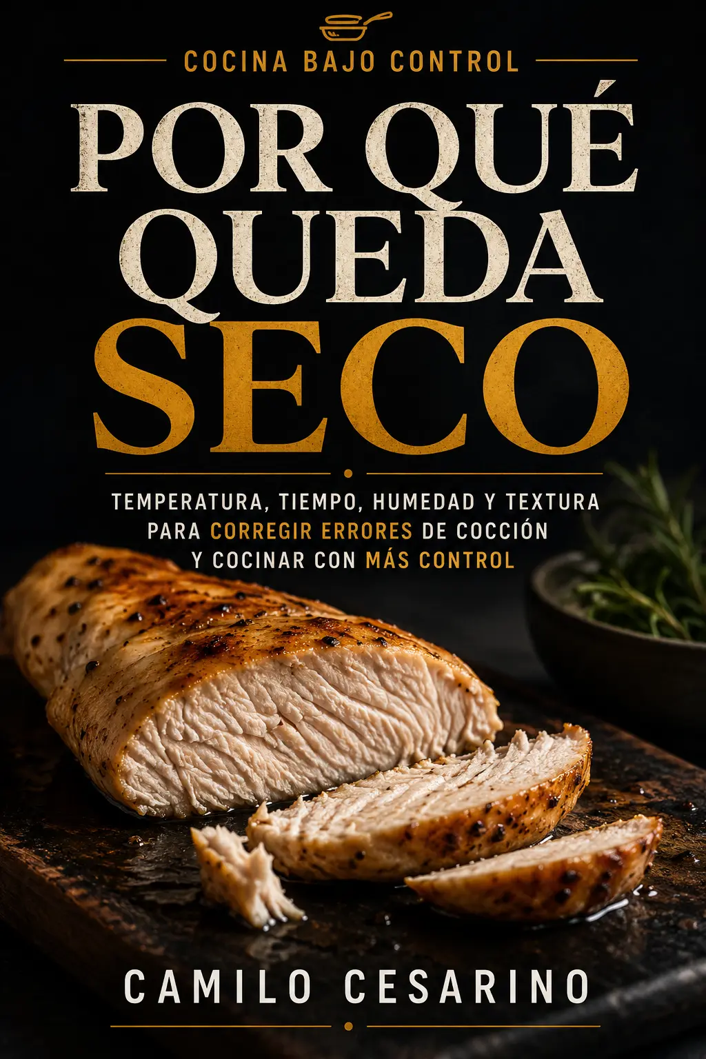Portada de Por qué queda seco, libro 1 de Cocina Bajo Control, de Camilo Cesarino.